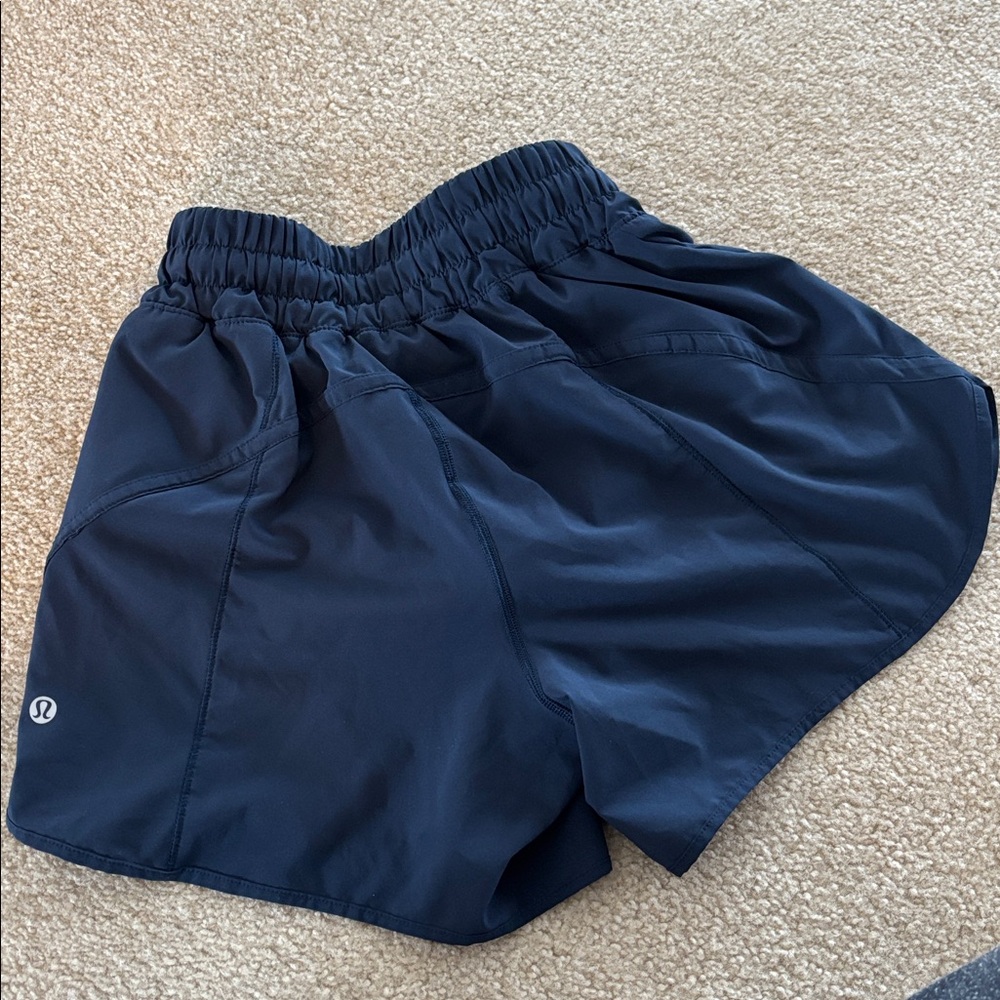 Lululemon Track That MR Short 5" Lined Navy blue Size 4 - Picture 2 of 3